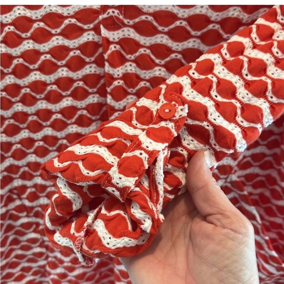 Forcynthia Beachwear Coverup in Orange and White Size Large - Picture 5 of 6